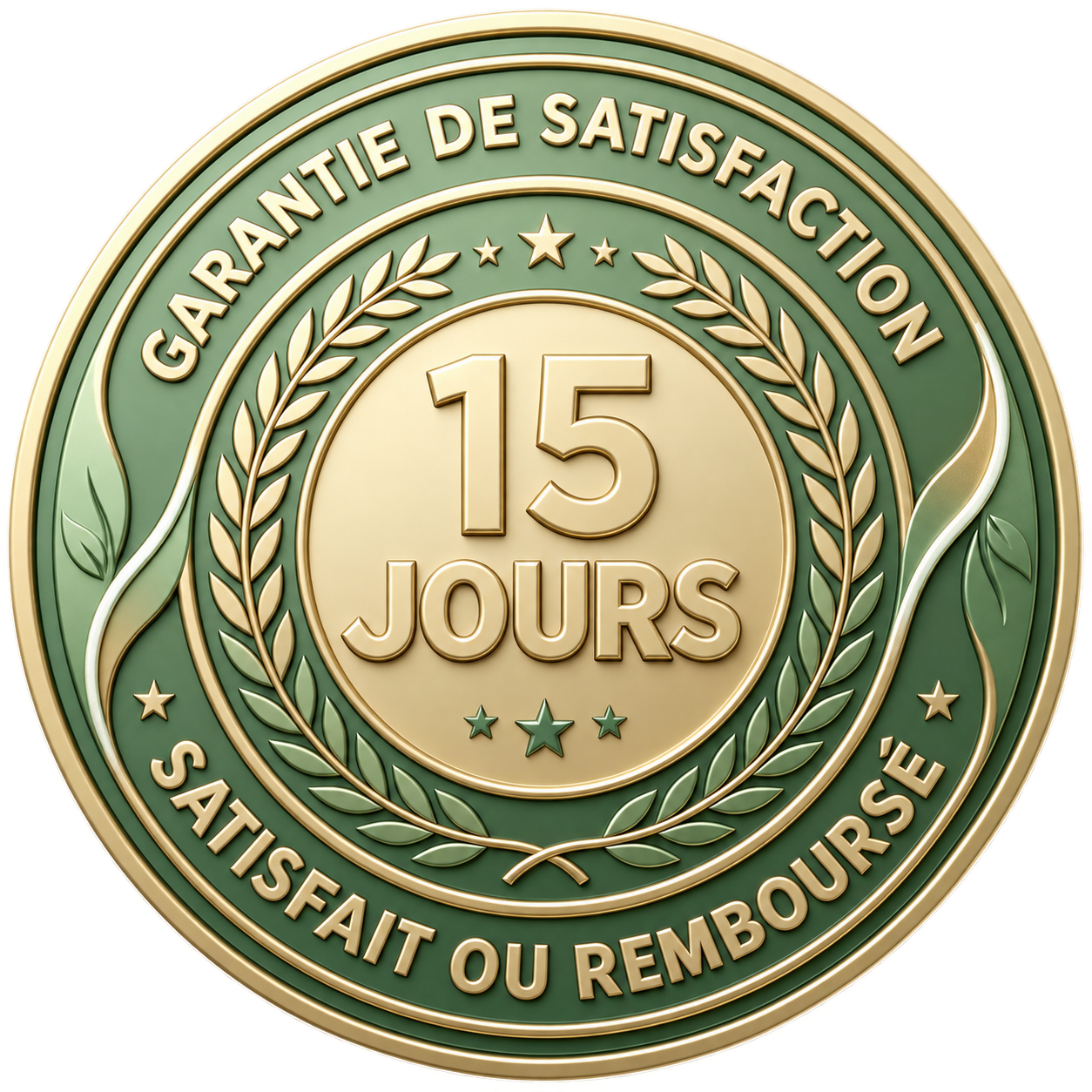 Garantie satisfait ou remboursé de 15 jours